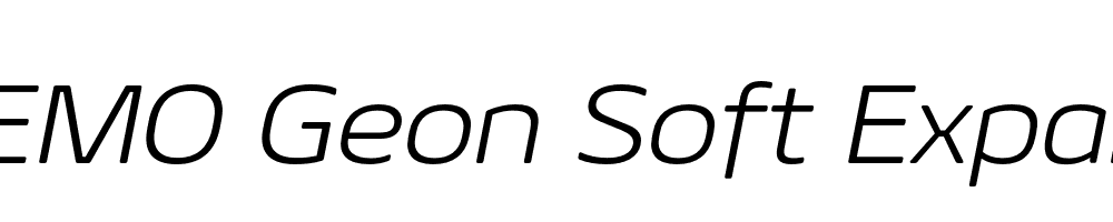  DEMO Geon Soft Expanded Light Italic