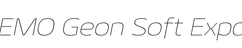  DEMO Geon Soft Expanded Thin Italic