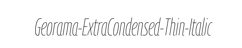 Georama-ExtraCondensed-Thin-Italic