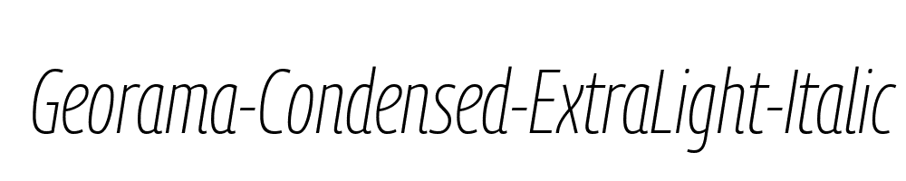 Georama-Condensed-ExtraLight-Italic