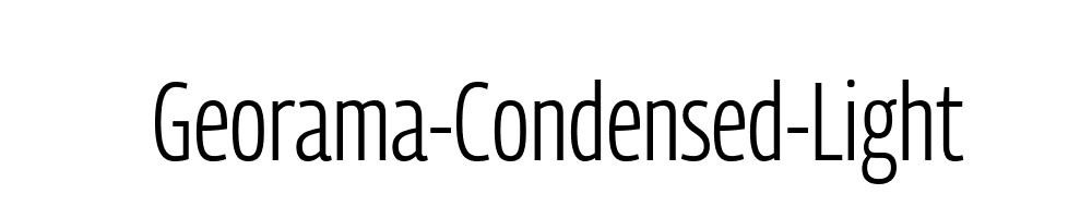 Georama-Condensed-Light