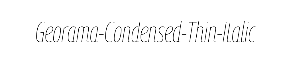 Georama-Condensed-Thin-Italic