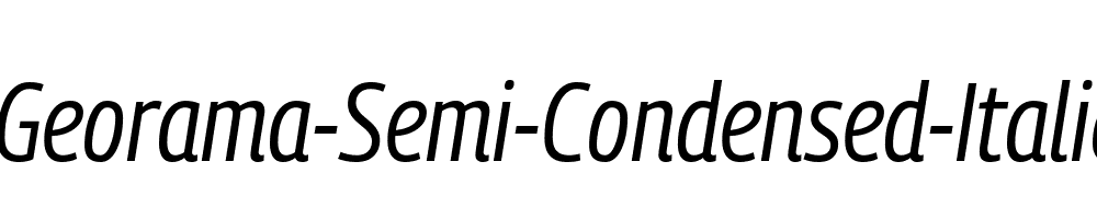 Georama-Semi-Condensed-Italic