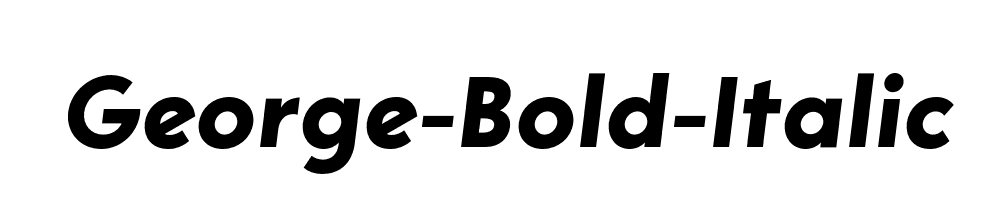 George-Bold-Italic