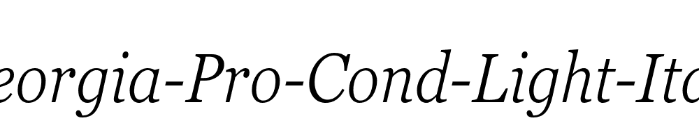 Georgia-Pro-Cond-Light-Italic