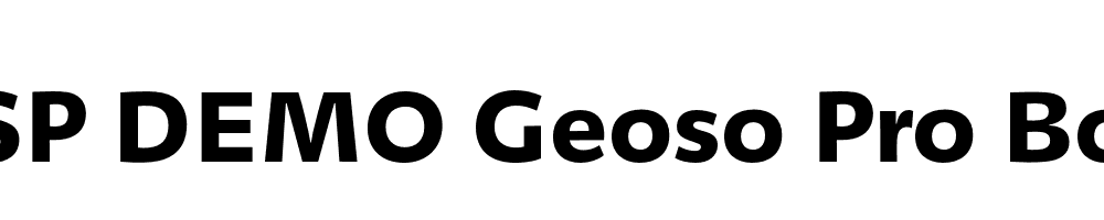 FSP DEMO Geoso Pro Bold