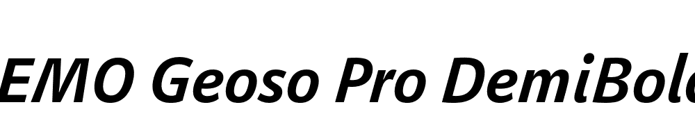 FSP DEMO Geoso Pro DemiBold Italic