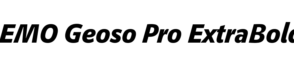 FSP DEMO Geoso Pro ExtraBold Italic