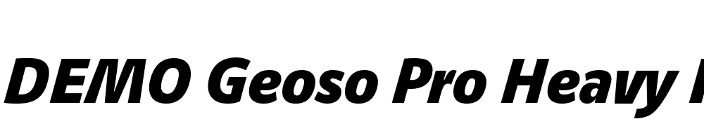 FSP DEMO Geoso Pro Heavy Italic