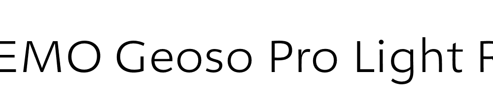 FSP DEMO Geoso Pro Light Regular