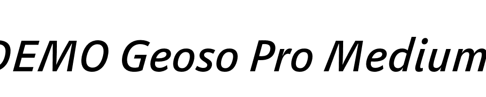 FSP DEMO Geoso Pro Medium Italic