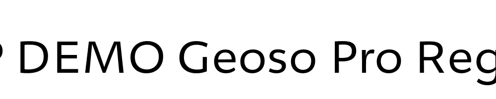 FSP DEMO Geoso Pro Regular