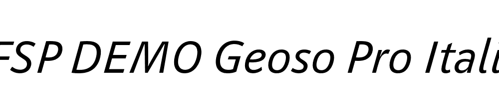 FSP DEMO Geoso Pro Italic