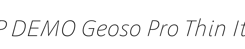 FSP DEMO Geoso Pro Thin Italic