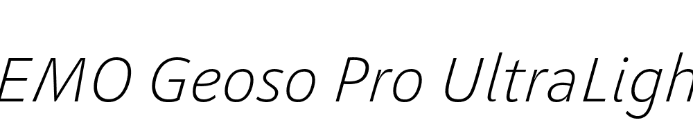 FSP DEMO Geoso Pro UltraLight Italic