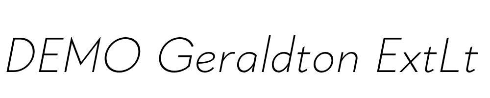 FSP DEMO Geraldton ExtLt Italic