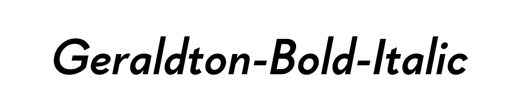 Geraldton-Bold-Italic