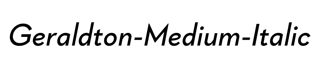 Geraldton-Medium-Italic