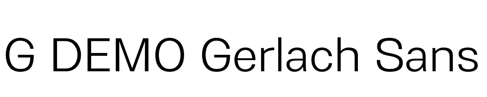  DEMO Gerlach Sans 400 Regular