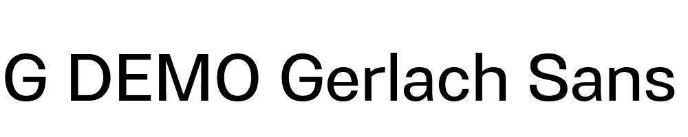  DEMO Gerlach Sans 500 Medium