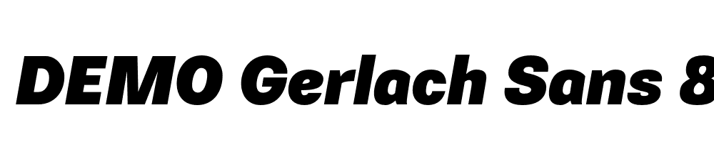  DEMO Gerlach Sans 801 Black Italic