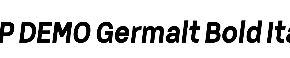 FSP DEMO Germalt Bold Italic