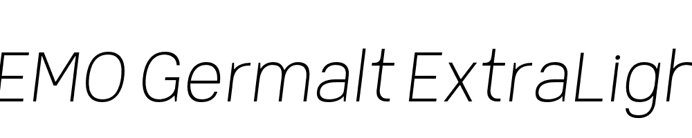 FSP DEMO Germalt ExtraLight Italic