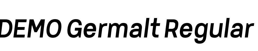 FSP DEMO Germalt Regular Italic