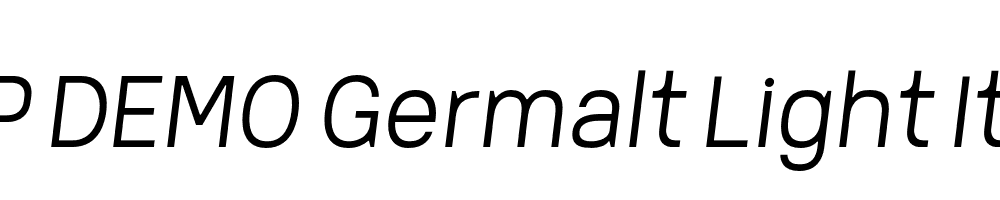 FSP DEMO Germalt Light Italic