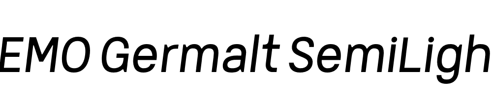 FSP DEMO Germalt SemiLight Italic