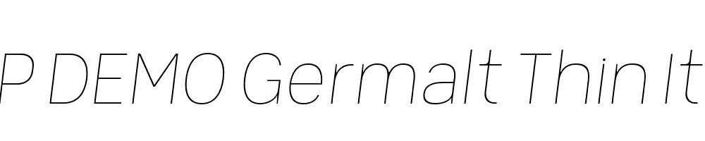 FSP DEMO Germalt Thin Italic