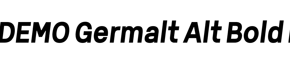 FSP DEMO Germalt Alt Bold Italic