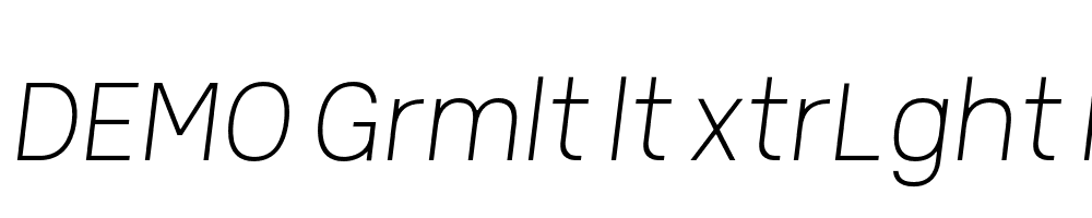 FSP DEMO Grmlt lt xtrLght Italic