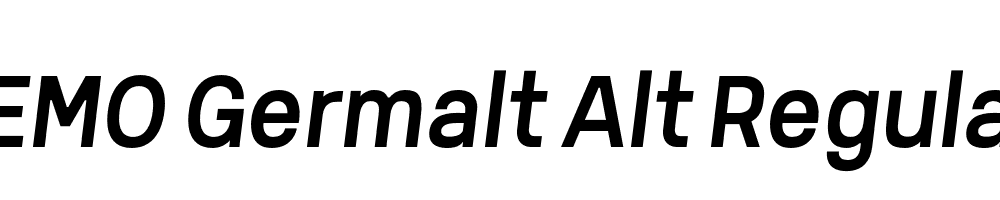 FSP DEMO Germalt Alt Regular Italic