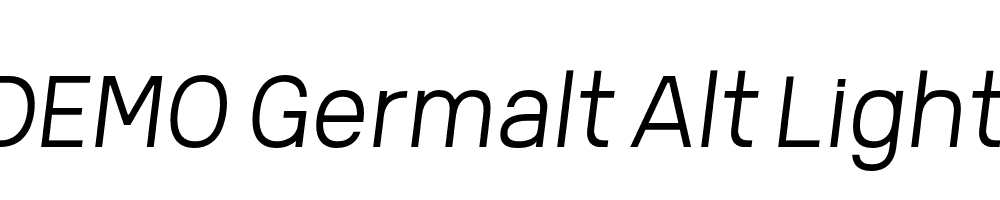 FSP DEMO Germalt Alt Light Italic