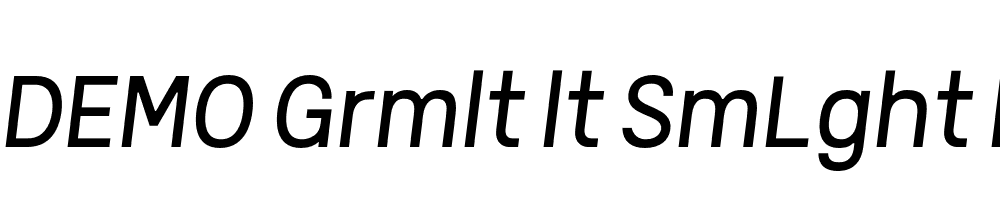 FSP DEMO Grmlt lt SmLght Italic