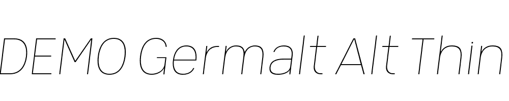 FSP DEMO Germalt Alt Thin Italic