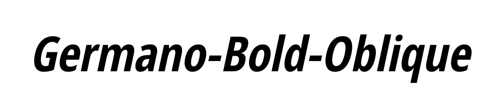 Germano-Bold-Oblique