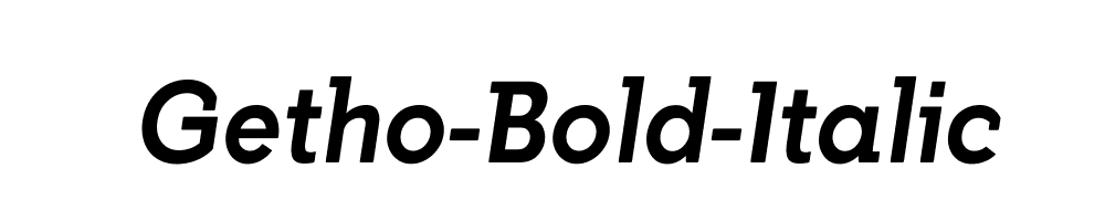 Getho-Bold-Italic