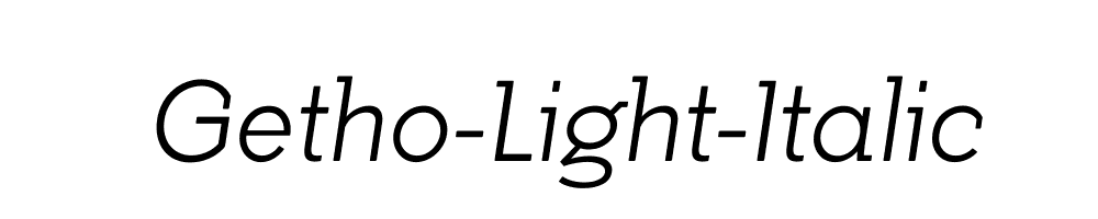 Getho-Light-Italic