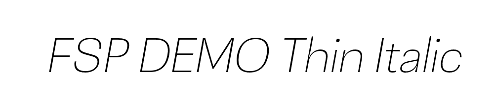 FSP DEMO Thin Italic