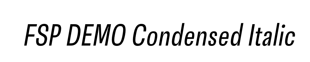 FSP DEMO Condensed Italic