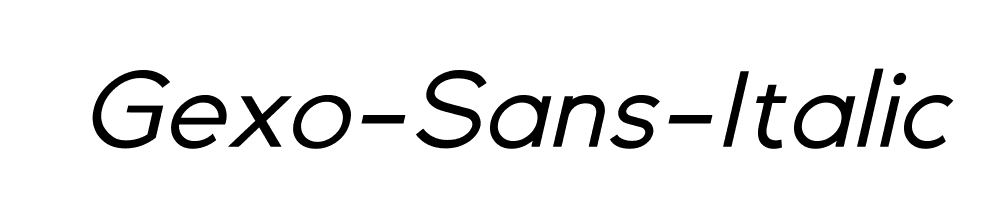 Gexo-Sans-Italic