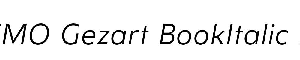 FSP DEMO Gezart BookItalic Regular