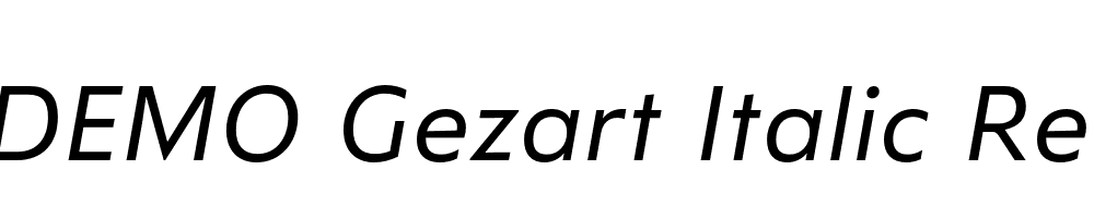 FSP DEMO Gezart Italic Regular