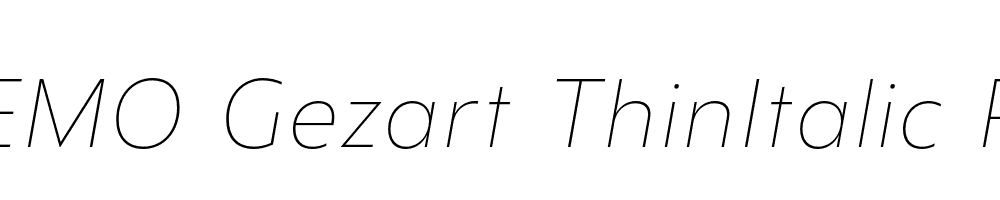 FSP DEMO Gezart ThinItalic Regular