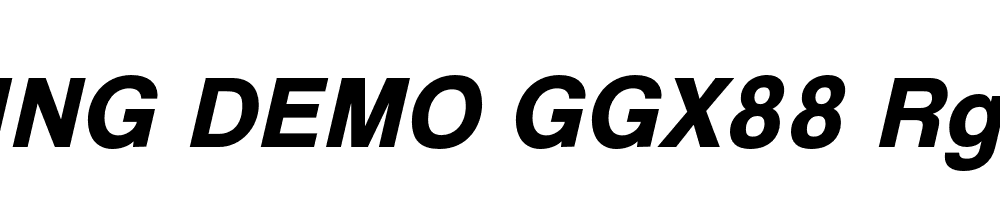  DEMO GGX88 Rg Bold Italic