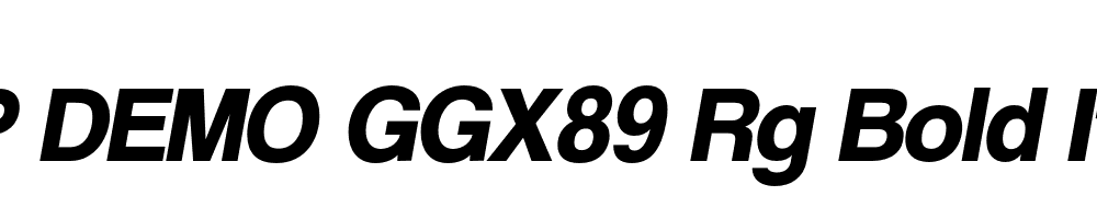 FSP DEMO GGX89 Rg Bold Italic