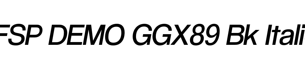 FSP DEMO GGX89 Bk Italic