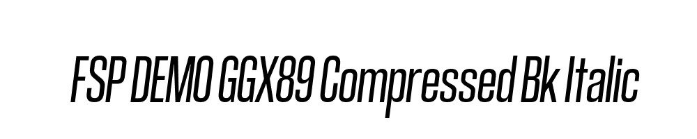 FSP DEMO GGX89 Compressed Bk Italic